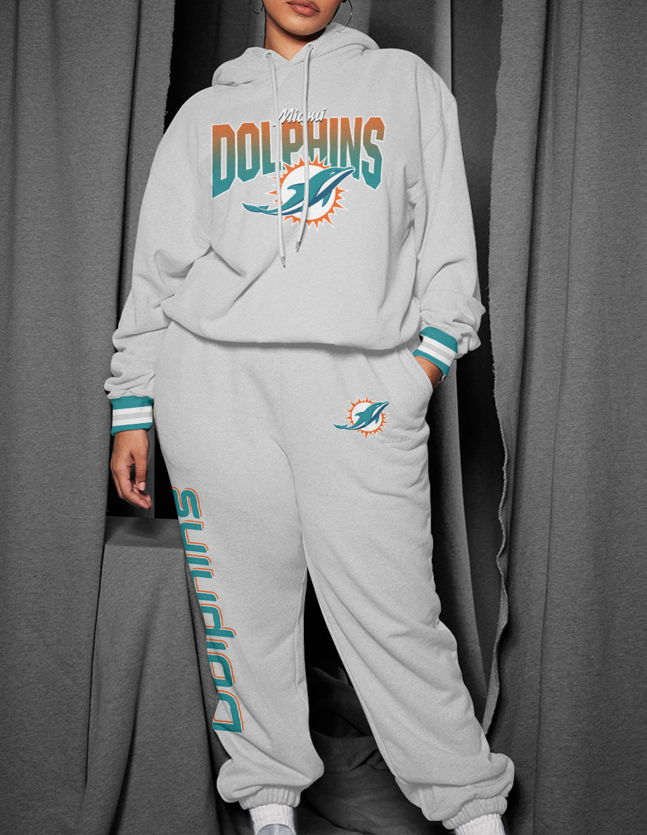 Miami Dolphins 3D Printed Pullover Hoodie And Sweatpant 2pcs Tracksuits