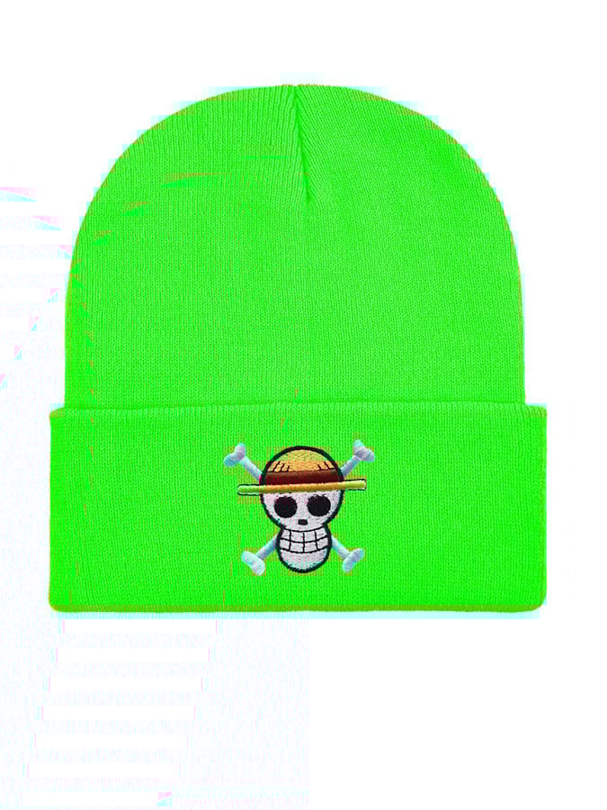 Men's Cartoon Skull Embroidered Sports Knit Cap