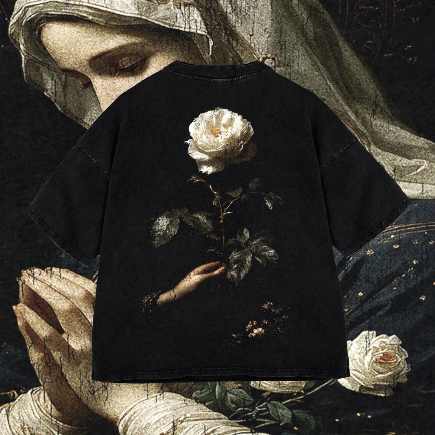 Blooming Solitude Printed Men's Washed Tee