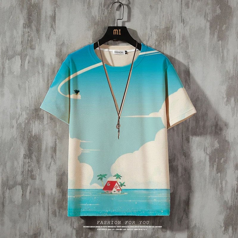 Men's Fashion Print Casual Short Sleeve T-Shirt