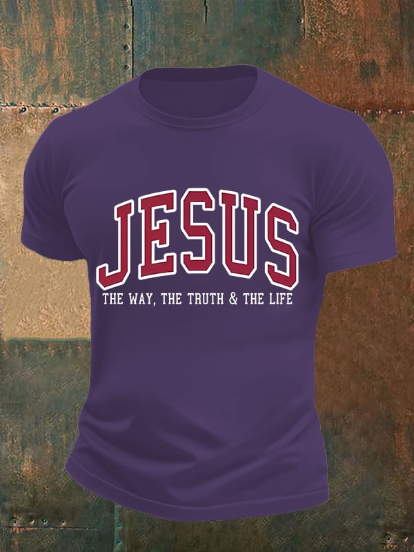 Men's  JESUS THE WAY, THE TRUTH & THE LIFE printed T-shirt