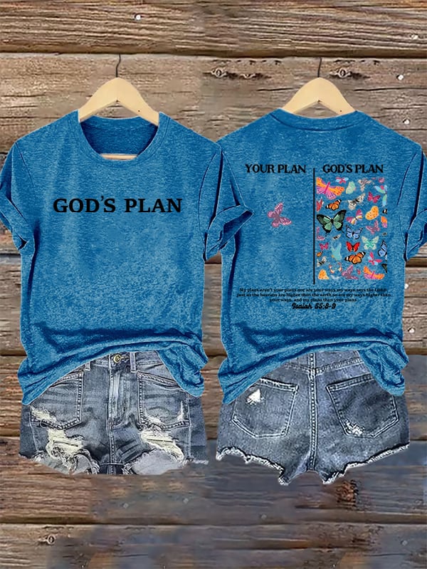 Women's  your-plan-and-god's-plan  Printed T-shirt