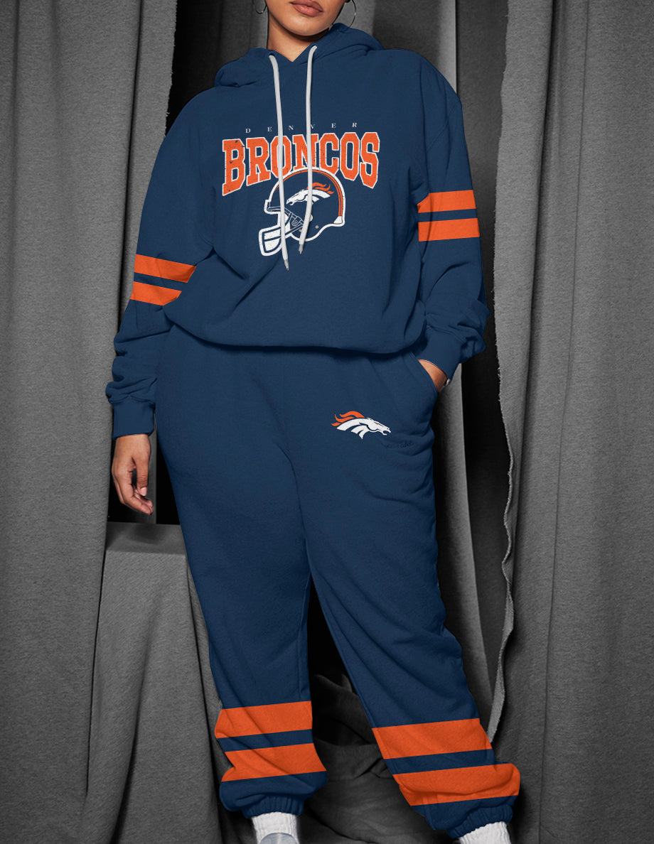 Denver Broncos 3D Printed Pullover Hoodie And Sweatpant 2pcs Tracksuits
