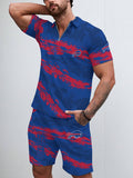 Buffalo Bills Limited Edition ZIP Polo Shirt And Shorts Two-Piece Suits