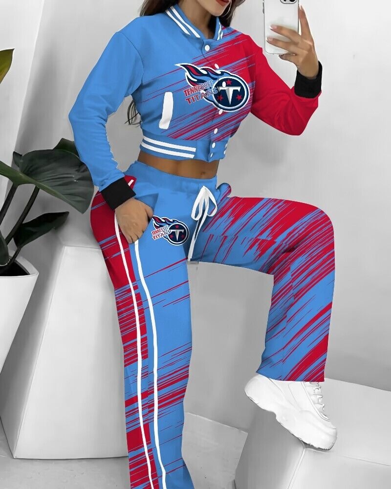 Tennessee Titans 3D Printed Varsity Jacket Set
