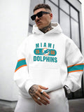 Miami Dolphins  Printed Hooded Pocket Pullover Hoodie