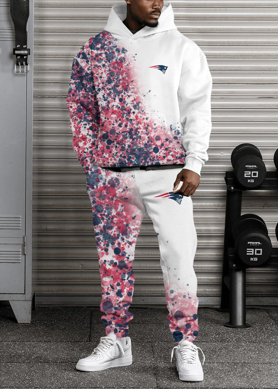 New England Patriots 3D Printed Pullover Hoodie And Sweatpant 2pcs Tracksuits