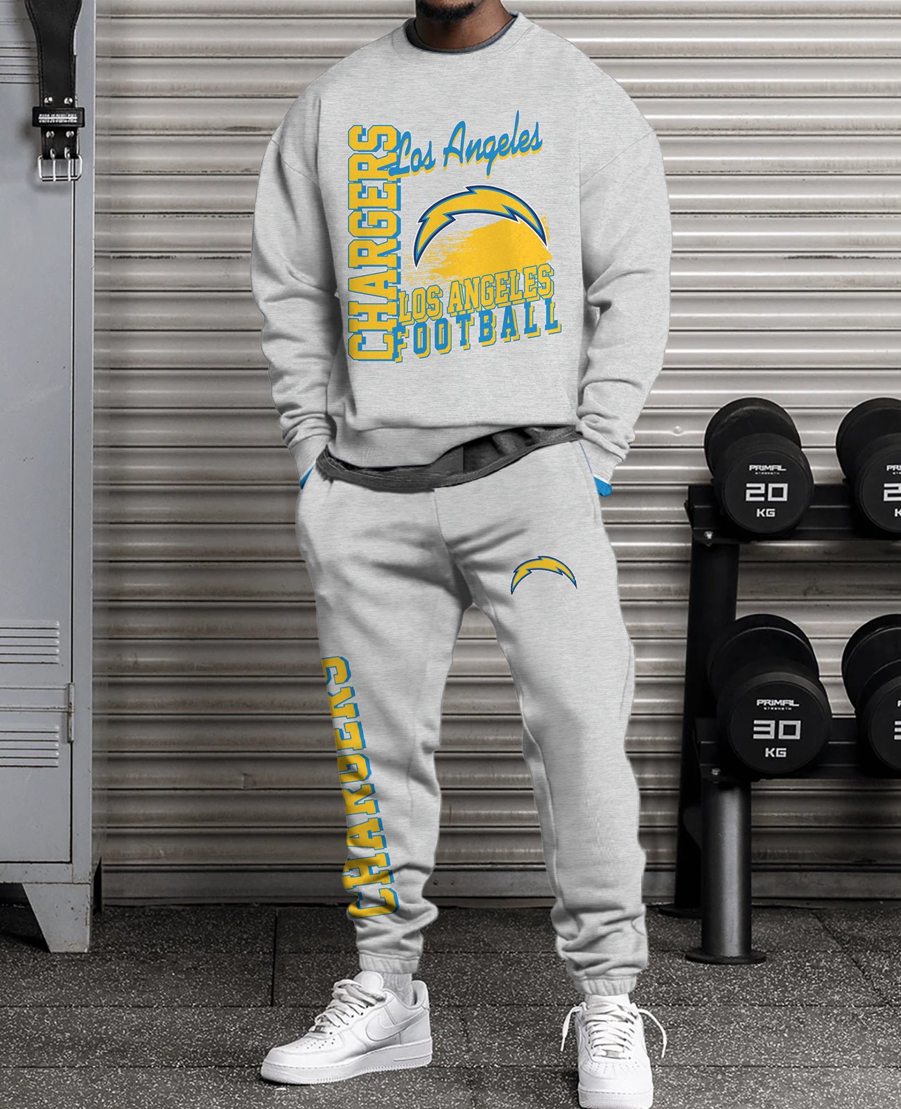 Los Angeles Chargers   3D sweatsuit and sweatpants 2 piece outfits