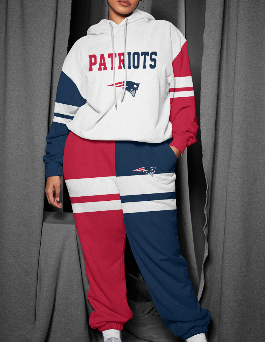 New England Patriots 3D Printed Pullover Hoodie And Sweatpant 2pcs Tracksuits