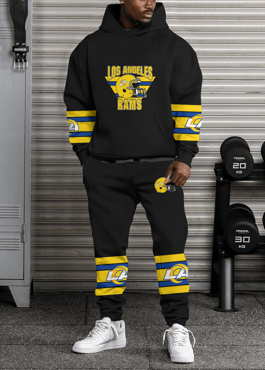 Los Angeles Rams 3D Printed Pullover Hoodie And Sweatpant 2pcs Tracksuits