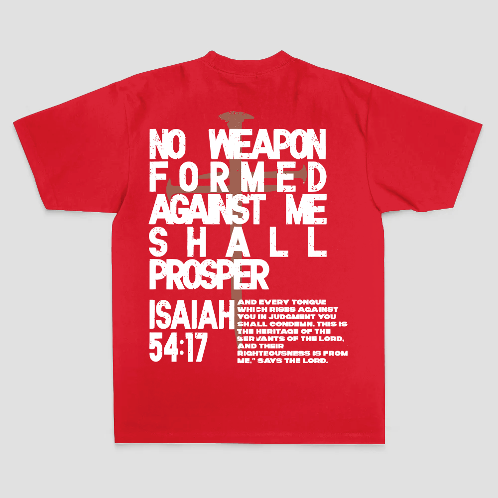 No Weapon Formed Against Me Shall Prosper Printed Men's T-shirt
