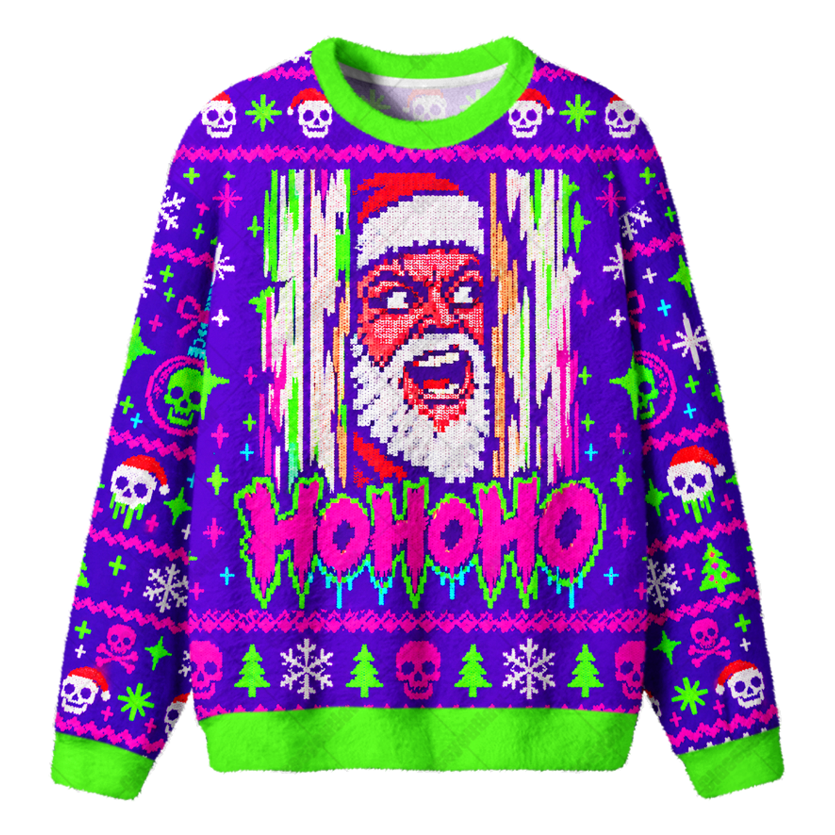 CRAZY SANTA UGLY CHRISTMAS SWEATSHIRT — image 1
