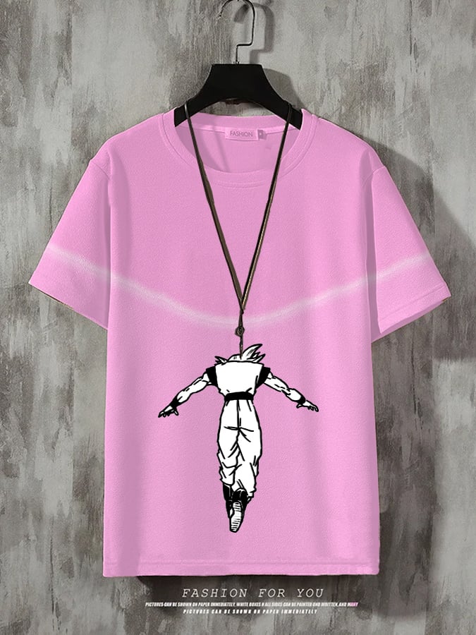 Men's Fashion Anime Printed Casual T-Shirt