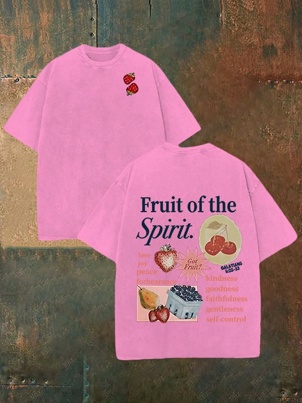 Unisex  Fruit of the Spirit Print  Washable T-shirt