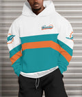 Miami Dolphins  Printed Hooded Pocket Pullover Hoodie
