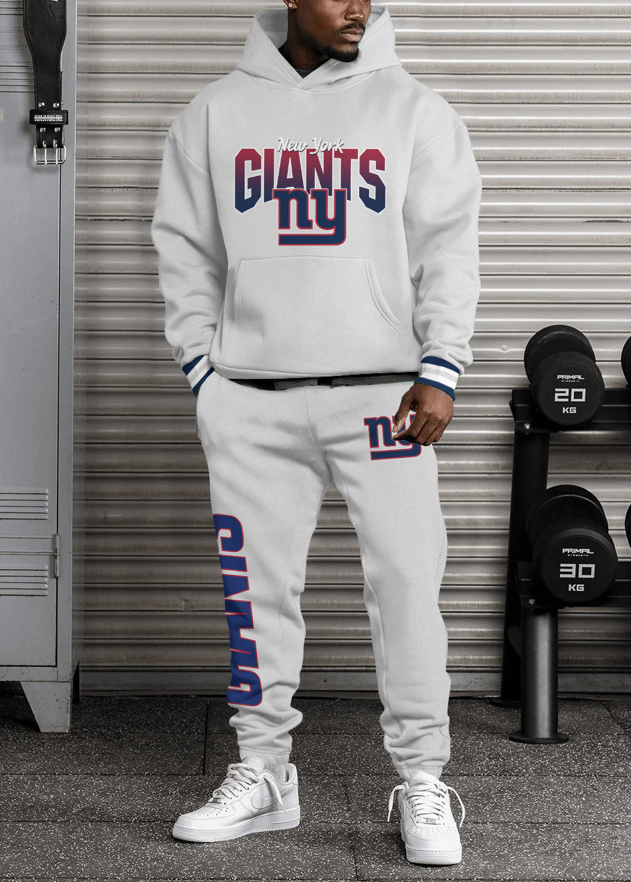 New York Giants 3D Printed Pullover Hoodie And Sweatpant 2pcs Tracksuits