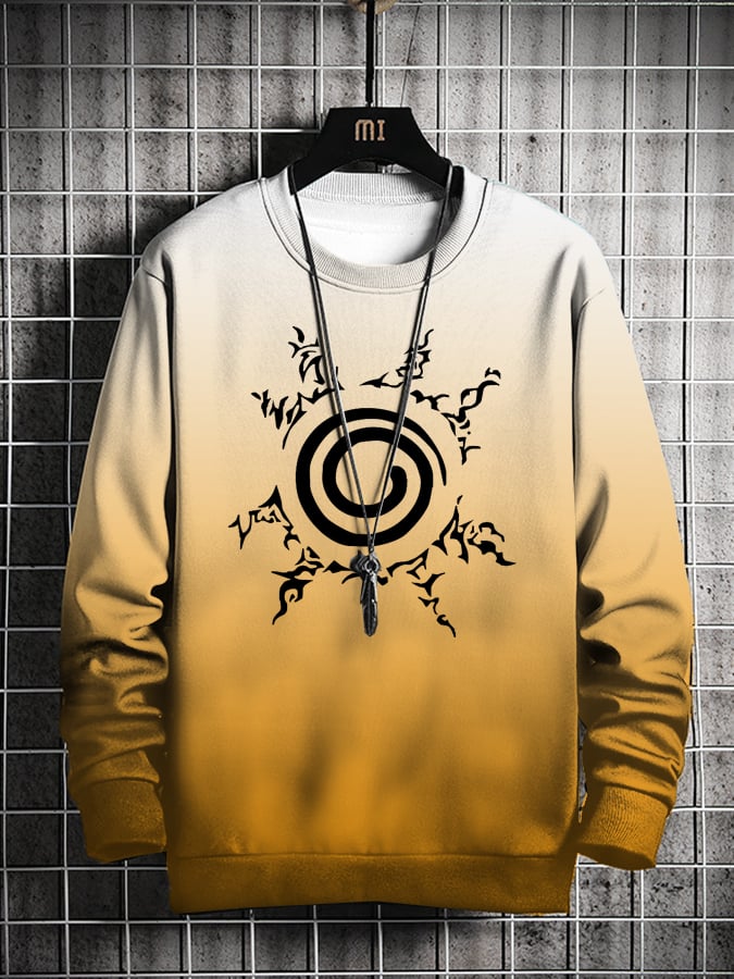 Men's Fashion Casual Gradient Printed Sweatshirt