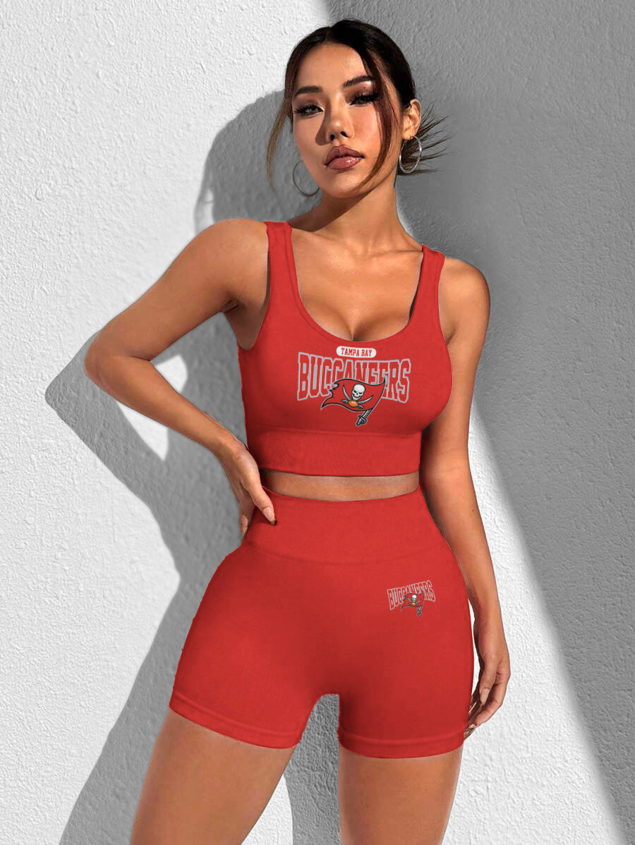 Tampa Bay Buccaneers Sports Bra & Shorts Gym Set