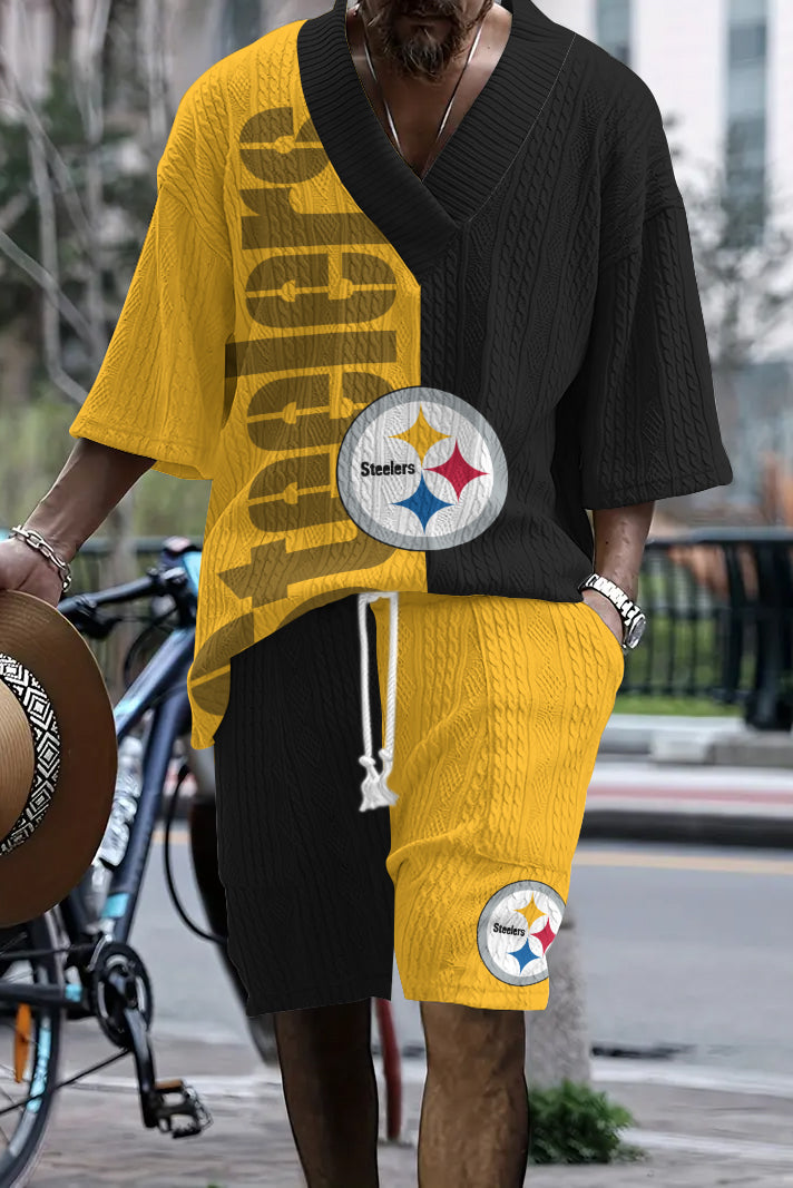 Pittsburgh Steelers Limited Edition Top And Shorts Two-Piece Suits