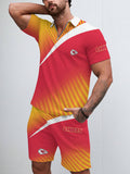 Kansas City Chiefs Limited Edition ZIP Polo Shirt And Shorts Two-Piece Suits