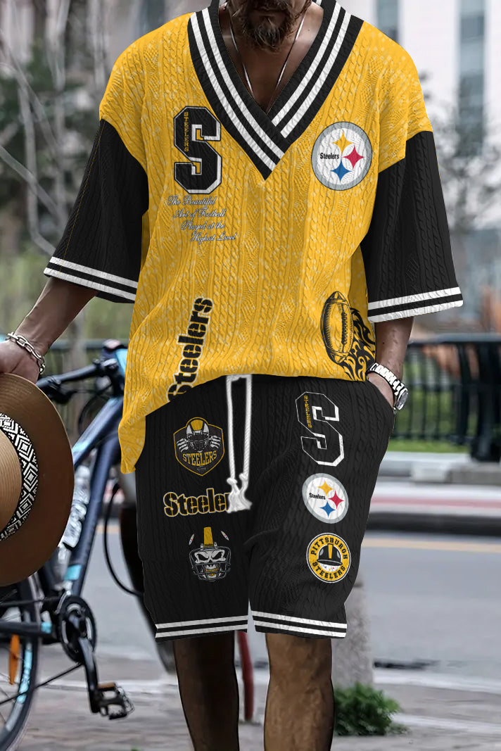 Pittsburgh Steelers Limited Edition Top And Shorts Two-Piece Suits