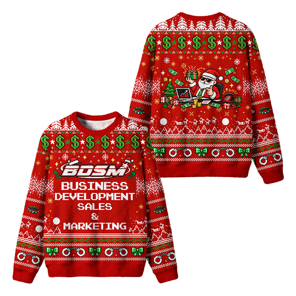 BDSM BUSINESS DEVELOPMENT SALES AND MARKETING UGLY CHRISTMAS SWEATSHIRT — image 1