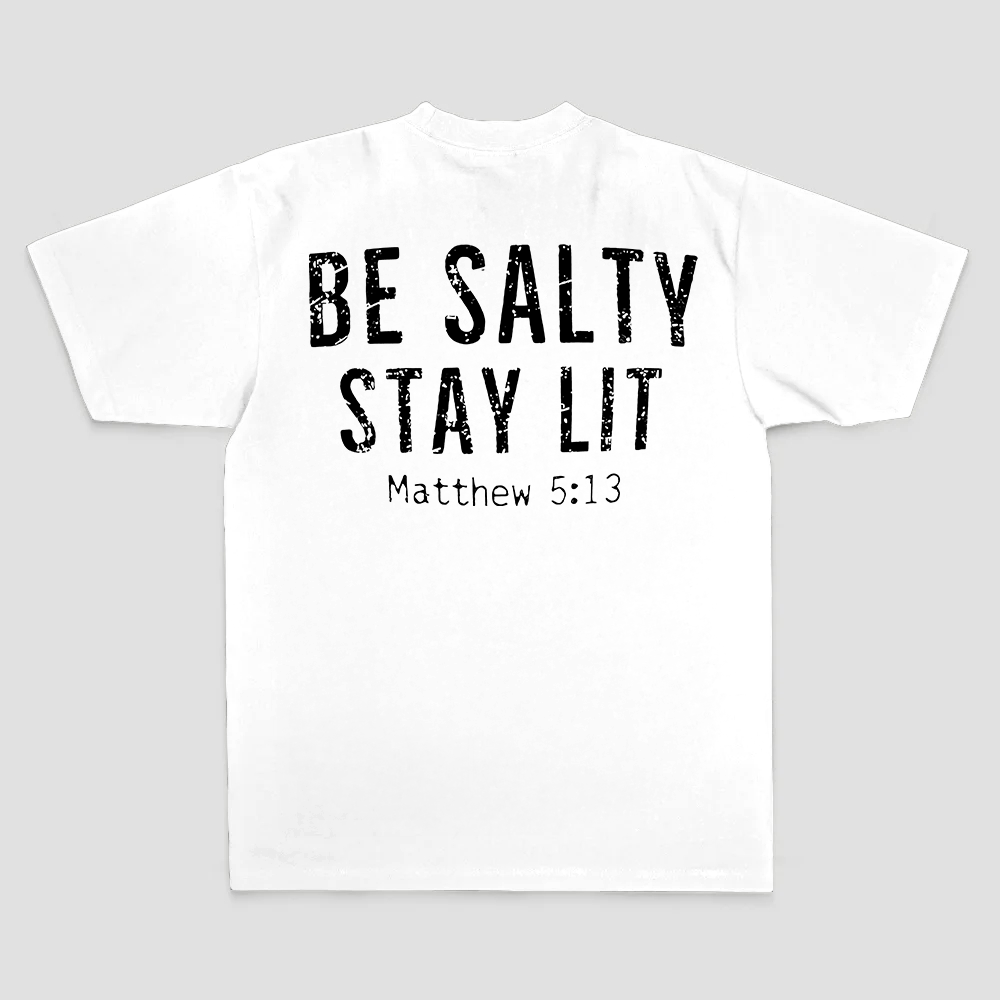 Be Salty Stay Lit Printed Men's T-shirt