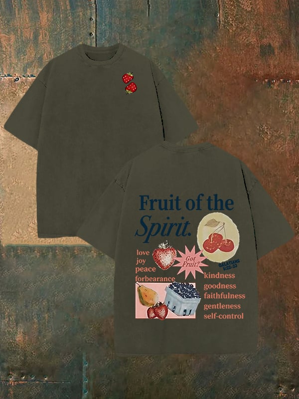 Unisex  Fruit of the Spirit Print  Washable T-shirt