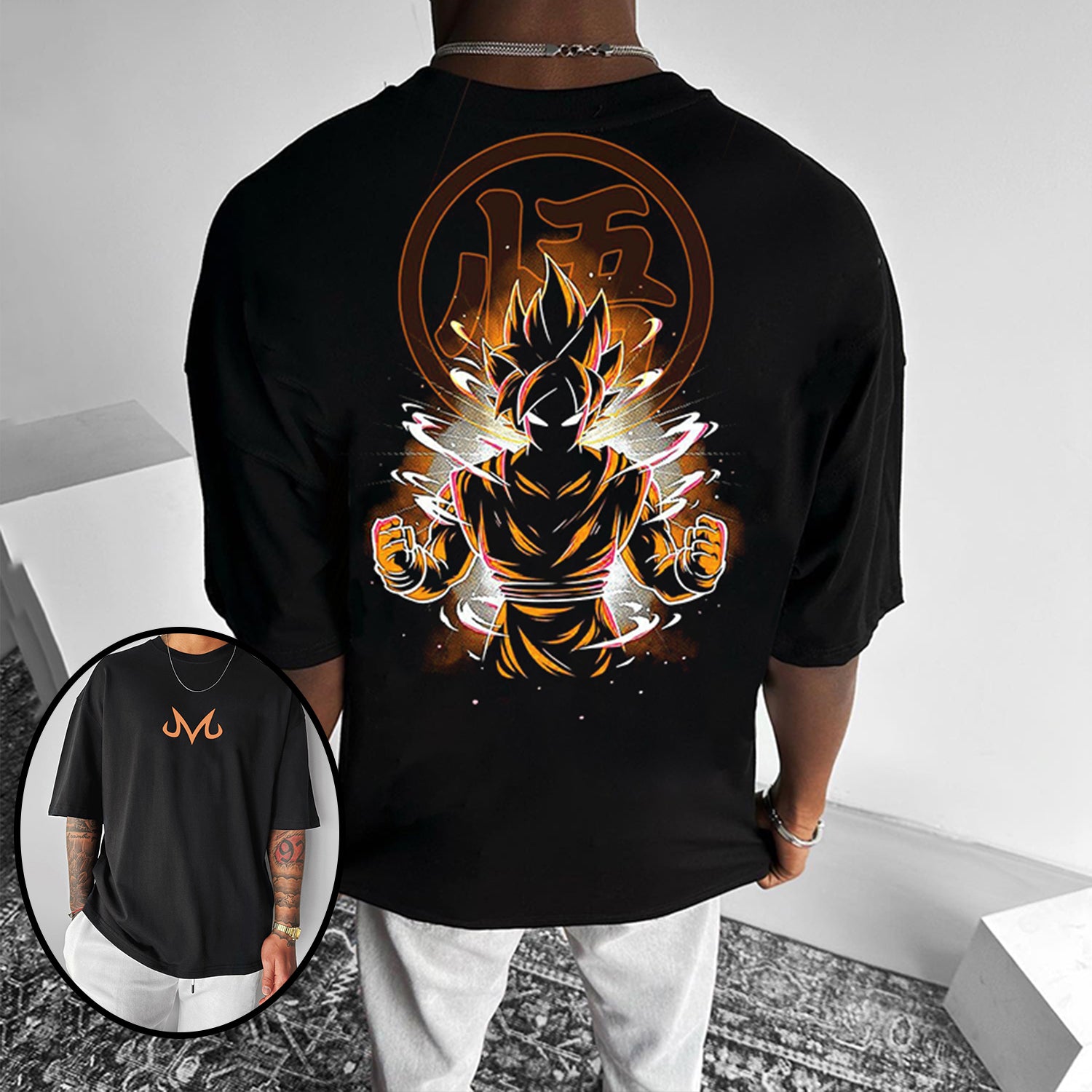 Men's Casual Cartoon Printed Loose T-shirt