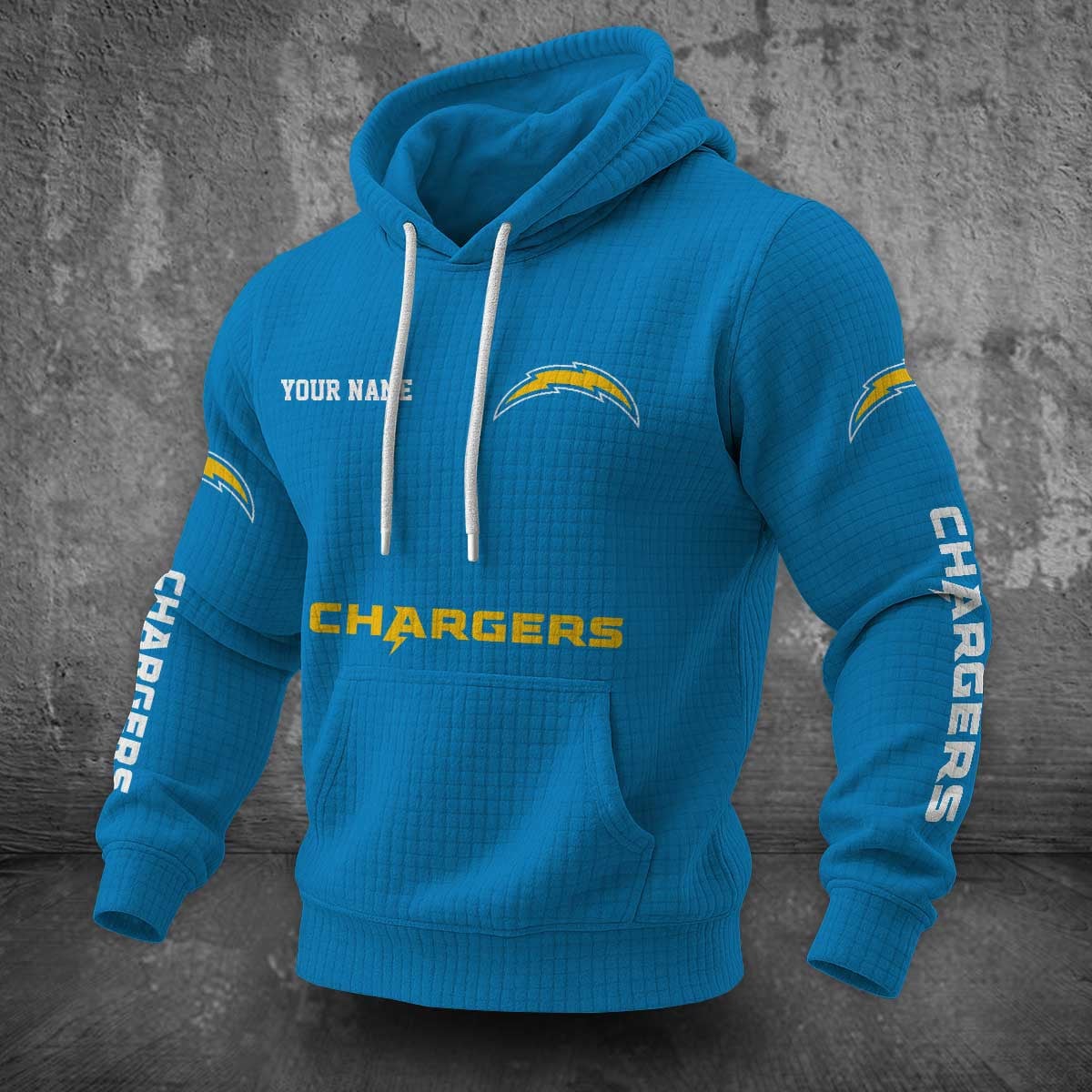 Los Angeles Chargers Waffle Hoodie PLDT2077_318