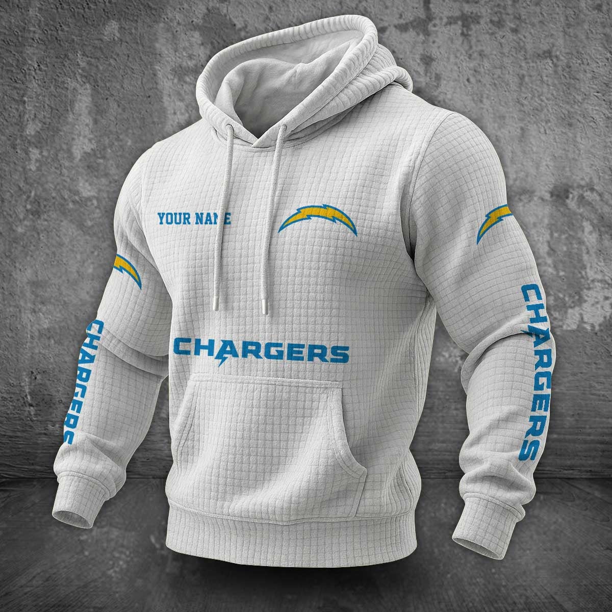 Los Angeles Chargers Waffle Hoodie PLDT2077_318