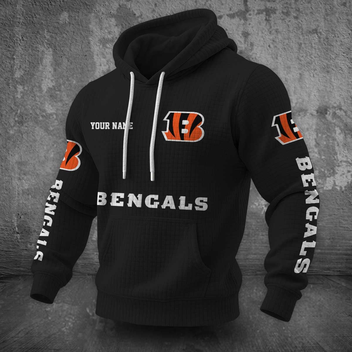 Cincinnati Bengals Waffle Hoodie PLDT2077_307