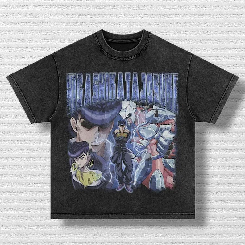 JoJo's Bizarre Adventure T-Shirt, Retro Anime Graphic Tee, 90s Style Jojo Manga Shirt, Unisex Old School Anime Streetwear, aesthetic Gift