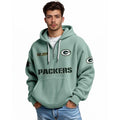 Green Bay Packers Football Themed Quarter Zip Hoodie