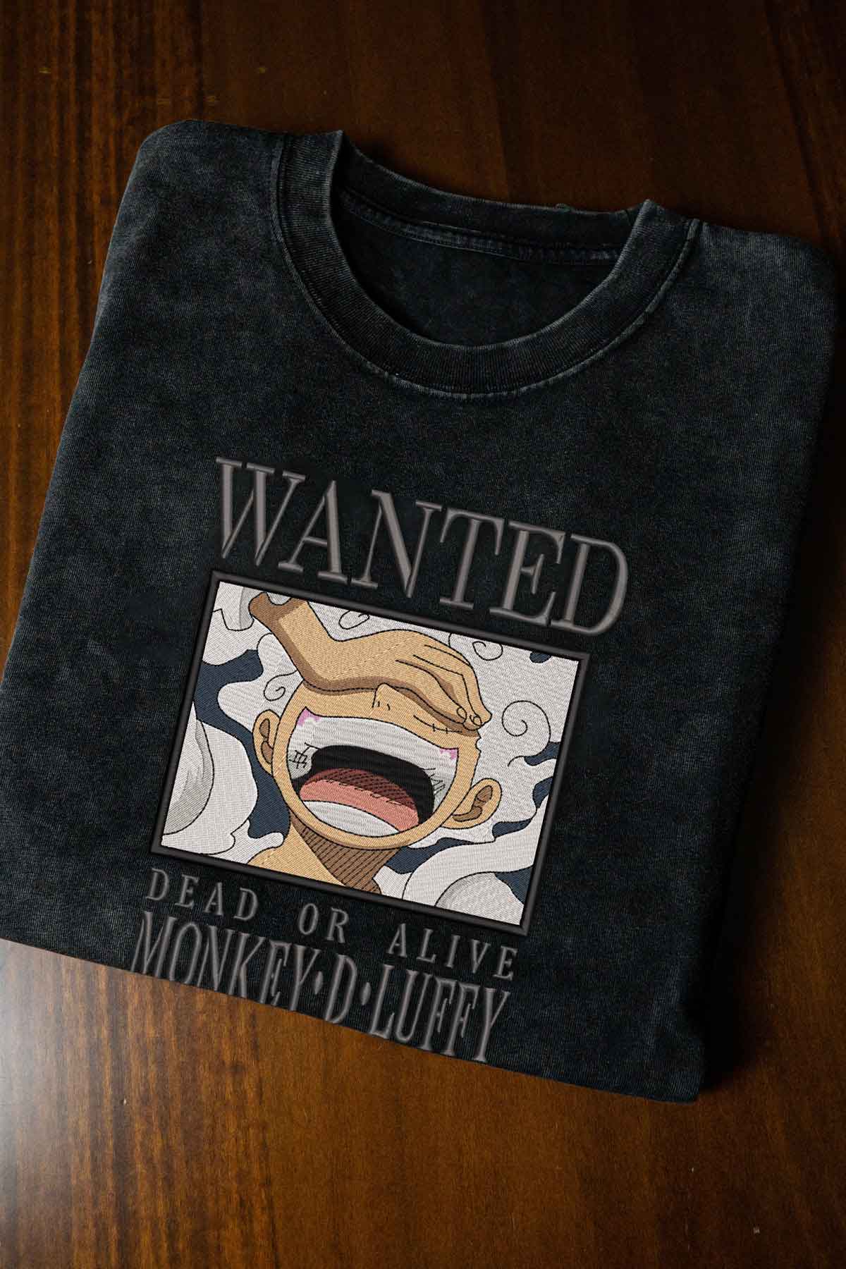 Luffy Wanted Embroidery Tee