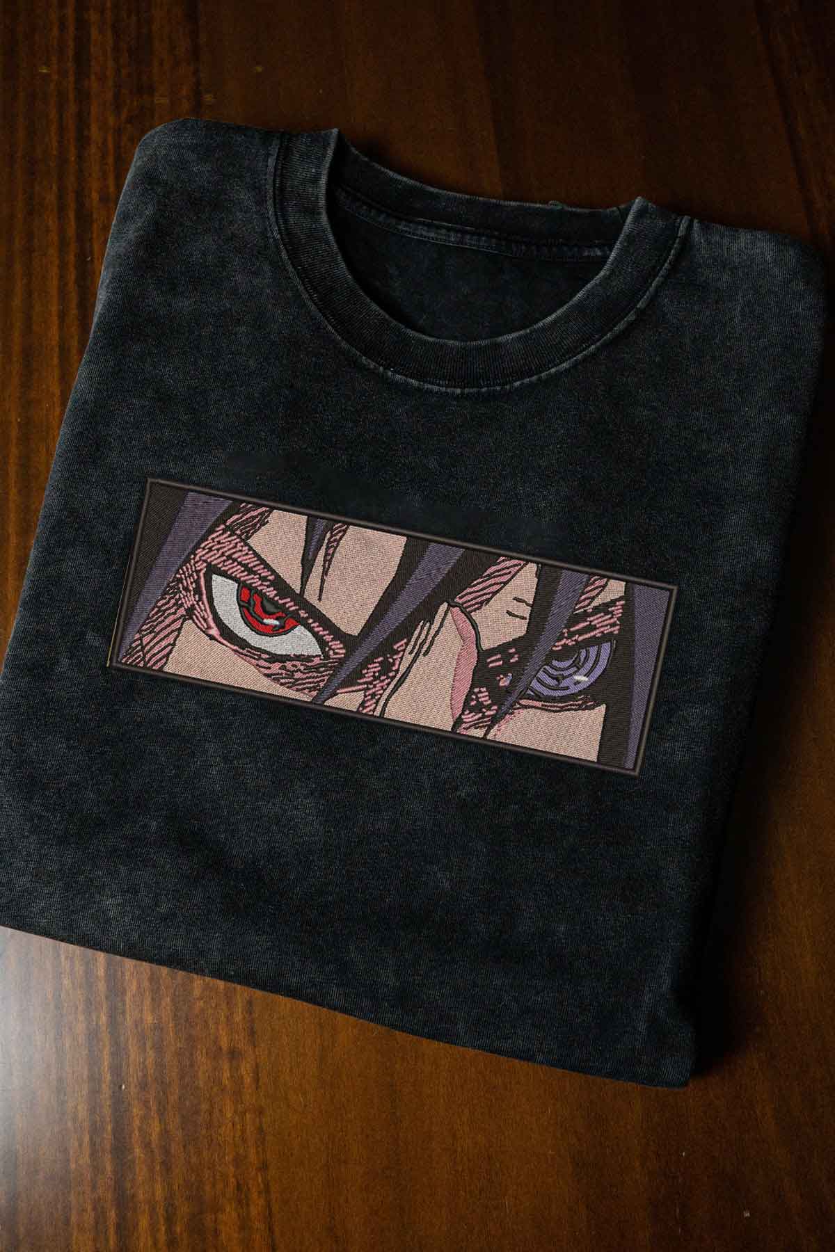 Sasuke Eyes Embroidery Tee