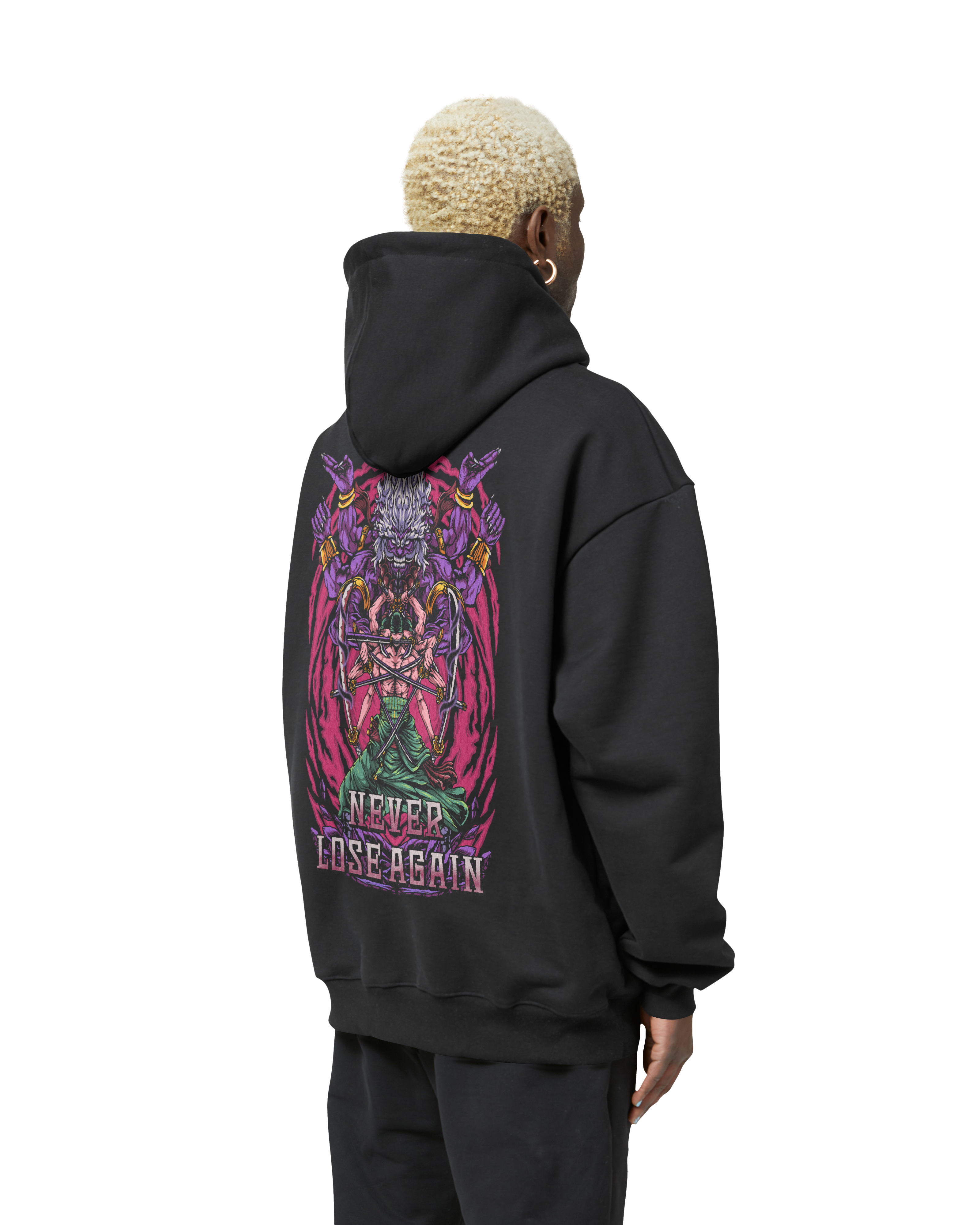 "ZORO x NEVER LOSE AGAIN" - Heavy Oversized Hoodie
