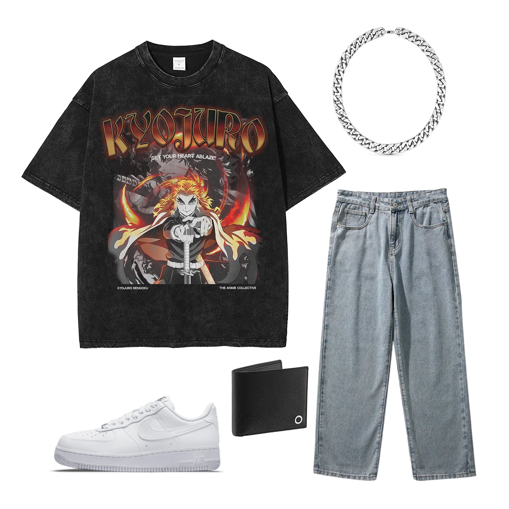Kyojuro Rengoku Vintage Oversized T-Shirt | Demon Slayer