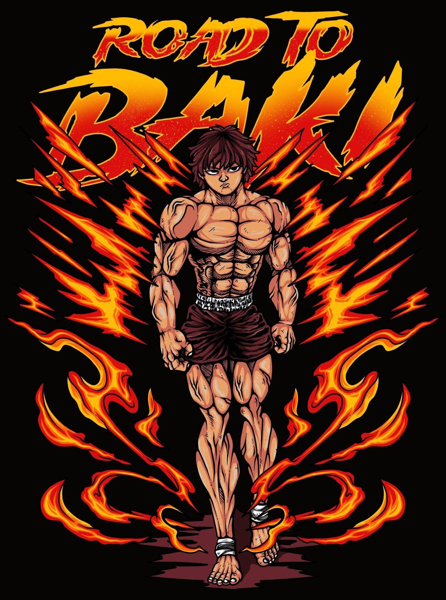 "BAKI x ROAD TO BAKI" - Heavy Oversized Hoodie