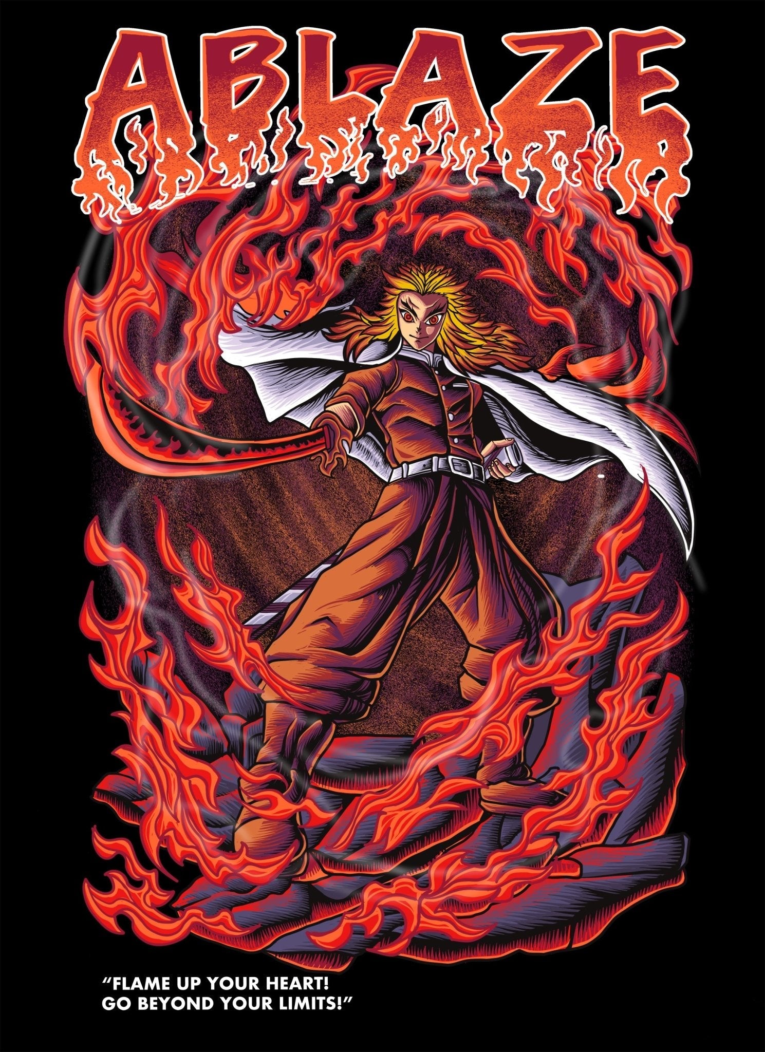 "RENGOKU x ABLAZE" - Heavy Oversized Hoodie
